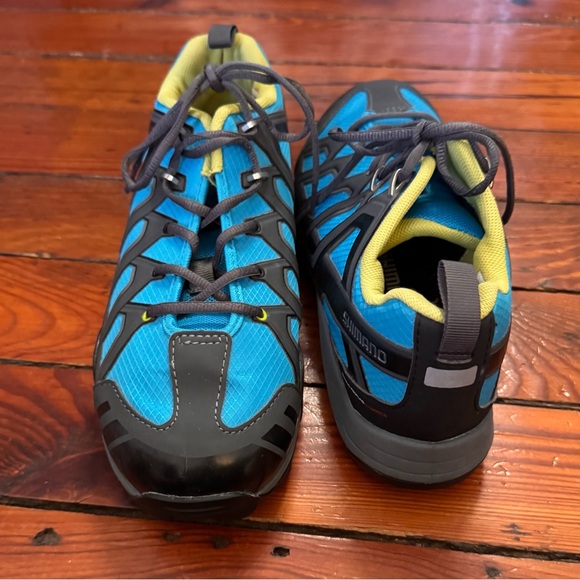 Shimano Other - Shimano MT34 SPD Mountain Bike Shoes Size 43 EU (8.9 US) 27.2CM Blue Green Black